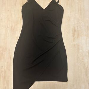 Little Black Dress, asymmetrical hemline, super cute!  Worn once.  SHEIN, Medium
